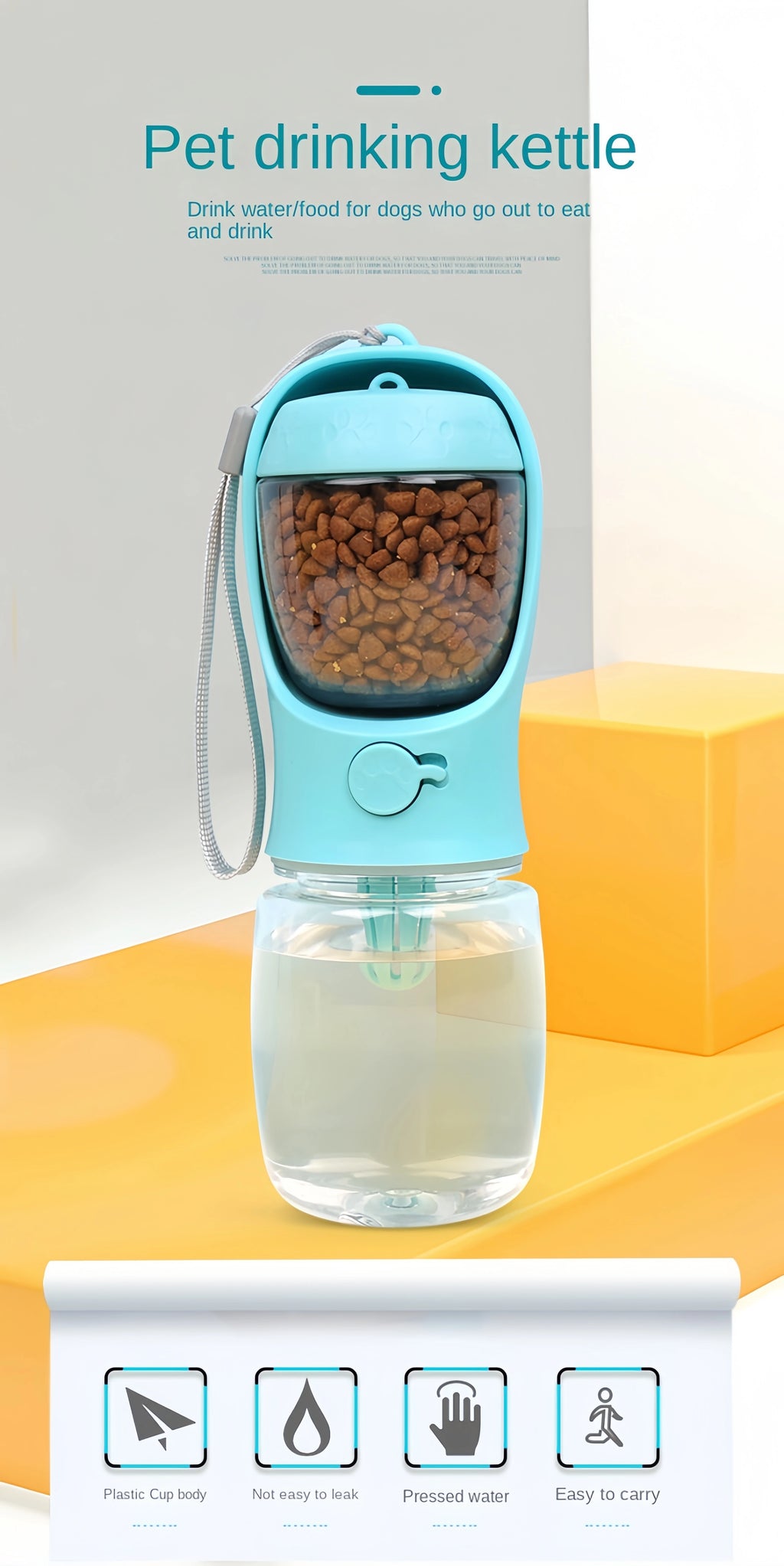 Portable dog cat water bottle